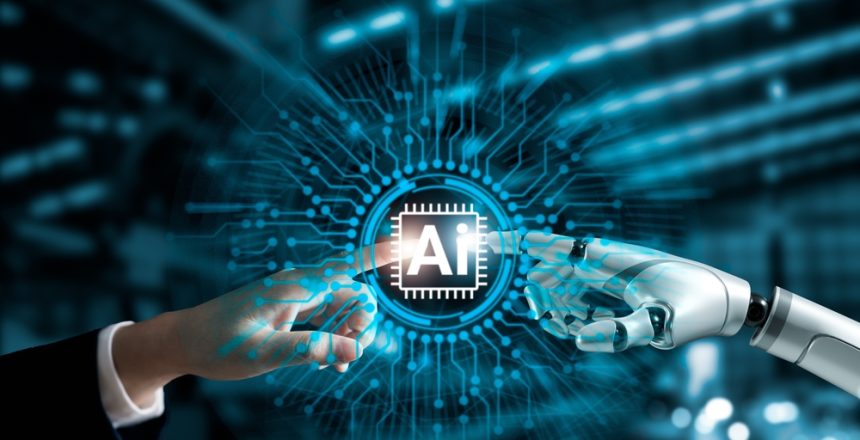 Hands,Of,Robot,And,Human,Connect,Artificial,Intelligence,Ai,Circuit