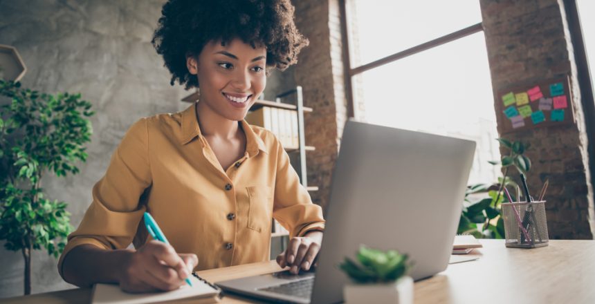 Photo,Of,Cheerful,Joyful,Mixed-race,Woman,In,Yellow,Shirt,Smiling
